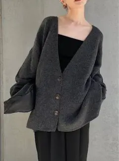 selectmoca スリーブリンキングVネックカーディガン