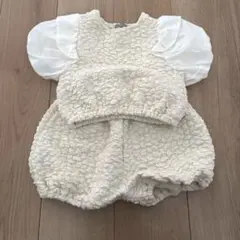 ベビー服 90cm トップスとショートパンツセット