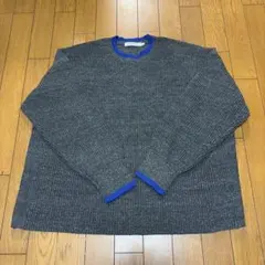 ぽぽ様　専用　AMERICAN HOLIC グレー 青 長袖セーター L