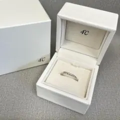 【H】4°C ヨンドシー　SILVER 刻印　リング　指輪　約7〜8号　箱付き✨