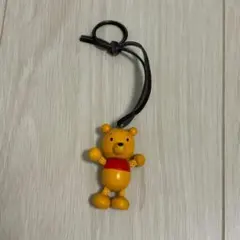 ⭐︎レア⭐︎ディズニー プーさん 木製 キーホルダー キーリング レトロ ストラップ