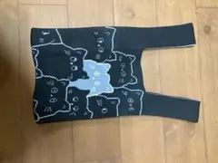 タイムセール‼️ニットマルシェバッグ　ネコ　黒