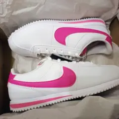 大人もOK ナイキ コルテッツ スニーカー レディース CORTEZ 白ピンク