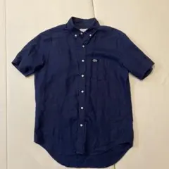 LACOSTE ネイビー 半袖シャツUS S/M
