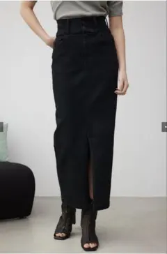 AZUL DENIM ハイウエストスカート M ブラック