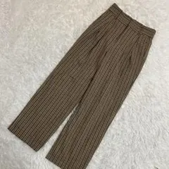 ［美品］SLOBE IENA チェックパンツ ブラウン カジュアル