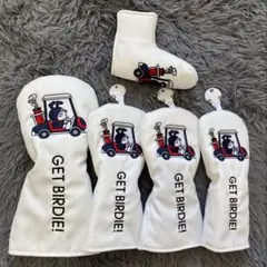 新品 5点セット GOLF ドラえもん ゴルフクラブ ヘッドカバー 白