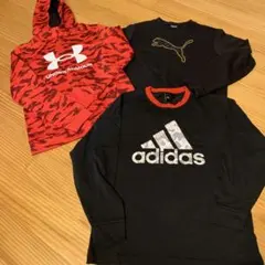 UNDER ARMOUR/PUMA/ADIDAS トレーナー3点set新品同様