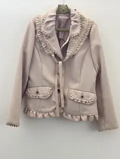 axes femme テーラードジャケット フリル レース ベージュ