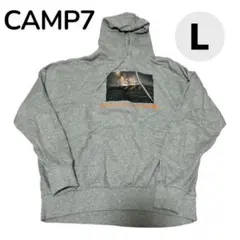 CAMP7 カンガルーポケットプリントパーカー