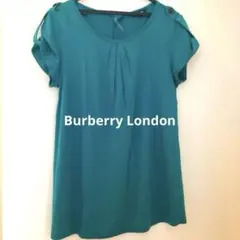 Burberry London ターコイズ色 半袖プルオーバー 日本製