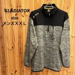 【グラディエーター】スウェット　長袖　ハーフジップ　起毛　ポケット付　メンズ