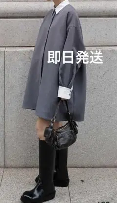 machatt ワンピース　マチャット　ワンピ　フォルムシャツドレス フォルムシャツドレス（ブラック） | MACHATT ONLINE STORE