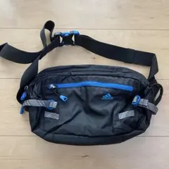 adidas ボディバッグ ウエストポーチ ブラック ブルー　アディダス