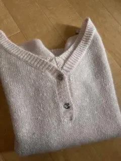 セーター 薄いピンク アンゴラ ニット 長袖