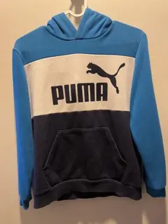 PUMA パーカー M/6 青/白/紺
