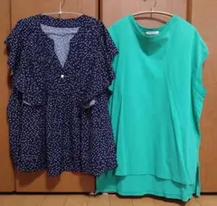 FREAKSSTOREフレンチスリーブTシャツ　SHEINドット柄ブラウス新品