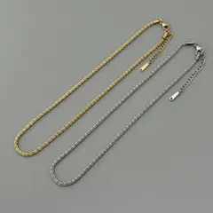 金アレ対応　サージカルステンレス ゴールド　ネックレス　レディース　メンズ