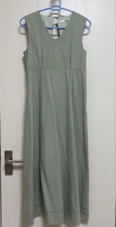 FURFUR Aラインワンピース　グリーン　ノースリーブワンピース