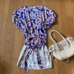 最終セール美品ダイアンストレッチシルクワンピースサイズ4 Mサイズ