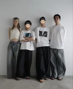 hideka ワイドデニムパンツ　Mのサムネイル
