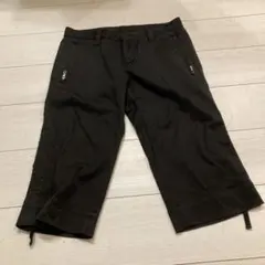 7部丈パンツ　クロップドパンツ　黒　Mサイズのサムネイル