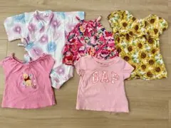 女の子 80cm 半袖 浴衣 プーさん 5点セット まとめ売り ディズニー