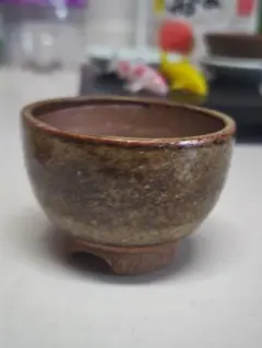 ✿ 　落款・銘「光峰」　 豆鉢　ミニ盆栽 鉢　小盆栽 鉢　昭和　植木鉢　✿