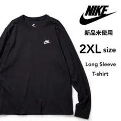 【ナイキ】新品未使用 シグネチャーロゴ コットン 長袖Tシャツ ブラック 2XL