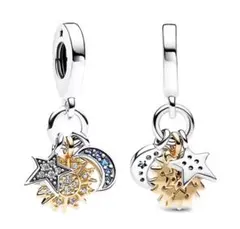 Pandora サン＆ムーン＆スター ダングル チャーム