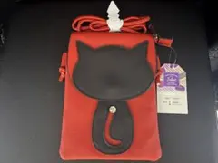 【新品未使用品】猫デザイン スマホショルダーバッグ