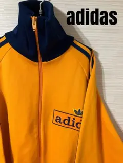 adidas アディダス80s 刺繍ロゴ　ジャージ　トラックジャケット　デサント