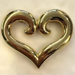 NINA RICCI オープンハートプローチ　ゴールドカラー ヴィンテージ