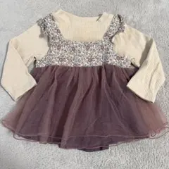 petit main フラワープリントチュニック　80㎝