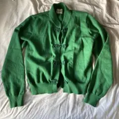 美品⚫︎Elcamino エルカミーノ チャイナボタン　ニット　カーディガン　緑