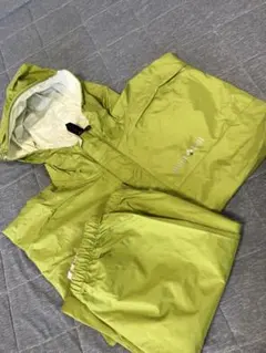 mont-bell レインスーツ 130 ライムグリーン・レイントレッカー