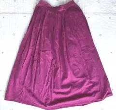 earth music & ecology コットンリネン タックミディスカート