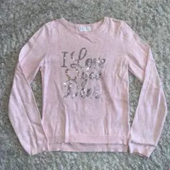 H&M ロンT ニット 130 スパンコール