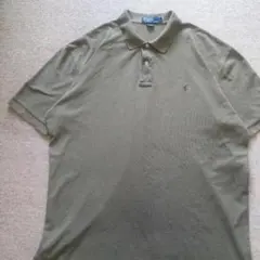 レア オリーブ ラルフローレン ポロシャツ 90s 鹿の子 良フェード 古着