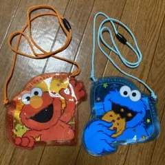 即日匿名✩エルモとクッキーモンスター ポーチ 2個セット✩USJ✩