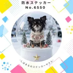 【送料無料❣️】チワワ防水ステッカー スノードーム