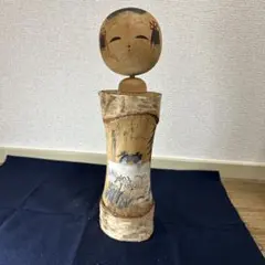 大幅値下げしました。木彫り　手描き風景の木製こけし