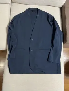 ネイビー ボタン付き カーディガン グローバルワーク