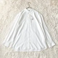 UNIQLO ユニクロ レーヨンブラウス 長袖シャツ ホワイト 白 春夏 XL