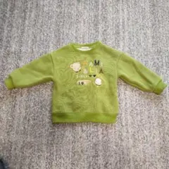 【中古】こども　トレーナー 100cm こども服　くま　いぬ　中国製　冬のサムネイル