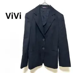 vivi コラボスーツ　黒 テーラードジャケット　リクルート　フォーマル　7 S