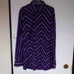 TOMMY HILFIGER 長袖シャツ Lサイズ 紫とピンク