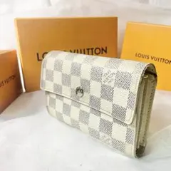 LOUIS VUITTONダミエアズール二つ折り財布 ポルトフォイユ・サラ