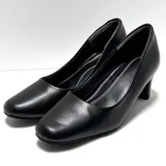 ❤️ハイヒール　パンプス　歩きやすい　クッション付き　黒　22.5 002
