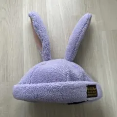 ファンキャップ　ピーターパンロストキッズ ウサギ耳付きパープル帽子
